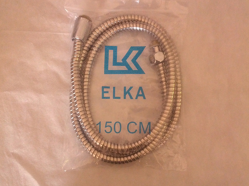 Душевой шланг ELKA 150см внутр.шланг PVC двойной замок (имп-имп)